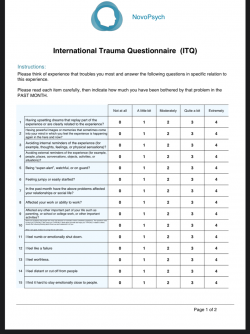 Self assessment page one